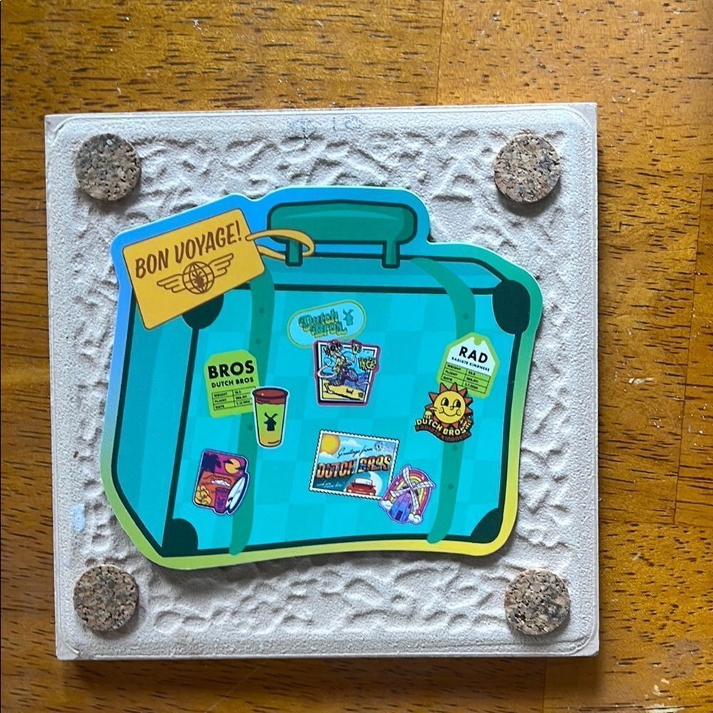 NEW MAY 2025 DUTCH BROS BON VOYAGE TRAVELING SUITCASE LOGO STICKER